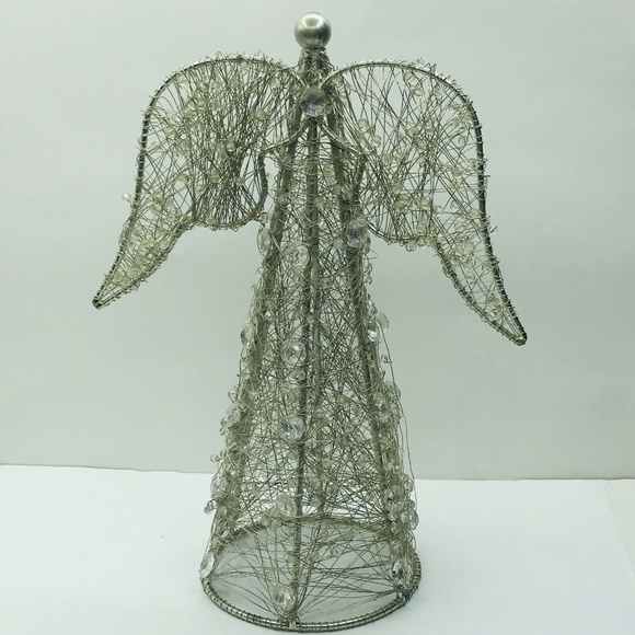 Angle Christmas Tree Topper Wire Gem Crystal 13" - Picture 5 of 8